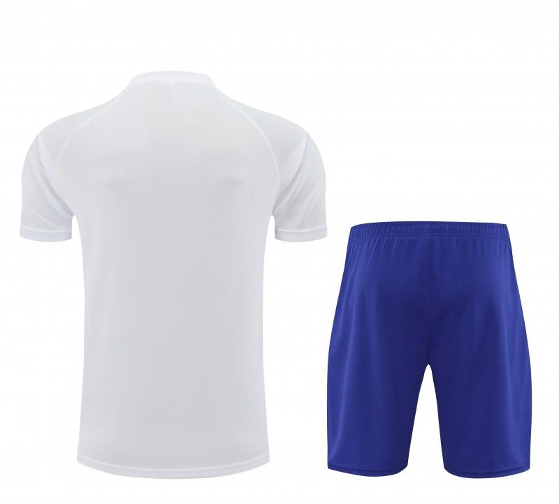 2024 Italy White Cotton Short Sleeve Jersey+Shorts