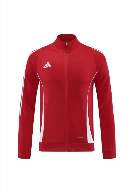 2024 Adidas Red/White Full Zipper Jacket+Pants