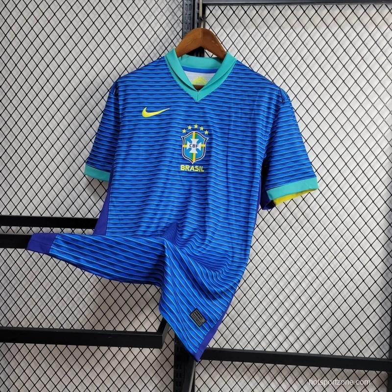 2024 Brazil Away Blue Jersey