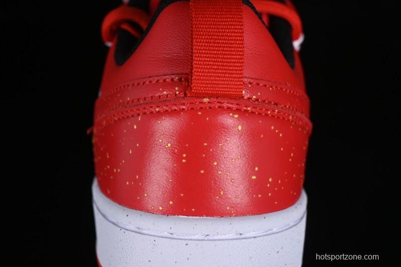 Nike Court Borough Low-Top Casual Sneakers with Dragon Emblem and Splatter Ink Vibe Style - DV5456-600