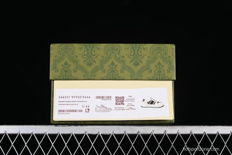 Gucci Chunky B Screener GG Casual Sneakers in Beige and Ebony GG Canvas with Leather Trim - 9Y9209666