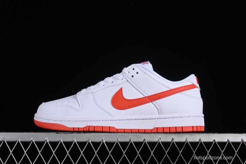 Nike SB Dunk Low White Orange Low-Top Casual Skateboarding Shoes - DV0831-103