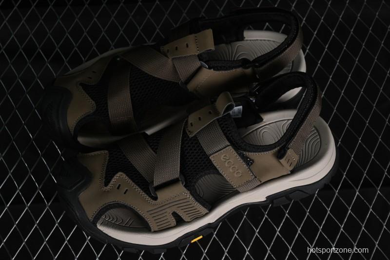 Ecco Offroad Series 2024 Summer New Casual Men's Sandals with Soft Leather Upper and Mesh - 63131501002