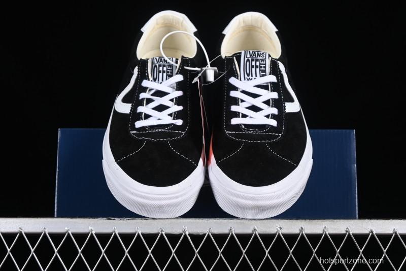 Vans Premium Sport 73 Classic Black & White Suede Low-Top Skate Shoes - VN000CR1BA2