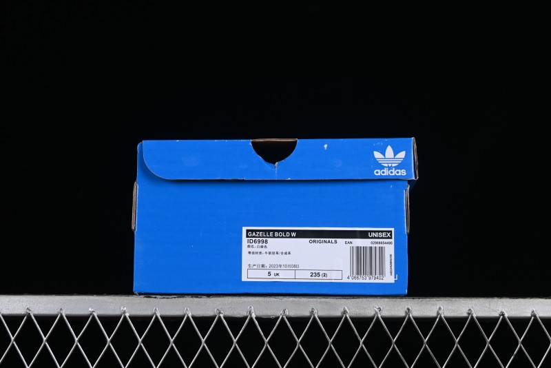 Adidas Originals Gazelle Bold ID6998 Low-Top Sneakers with Thick Sole for Casual Wear, Slip-Resistant and Durable