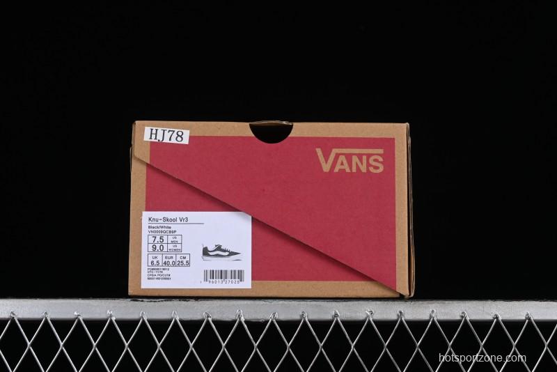 Vans Classics Knu Skool Retro Skate Shoes with Thick Tongue and Oversized Toe - VN0009QCB9P