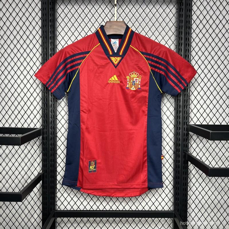 Retro 1998 Spain Home Jersey