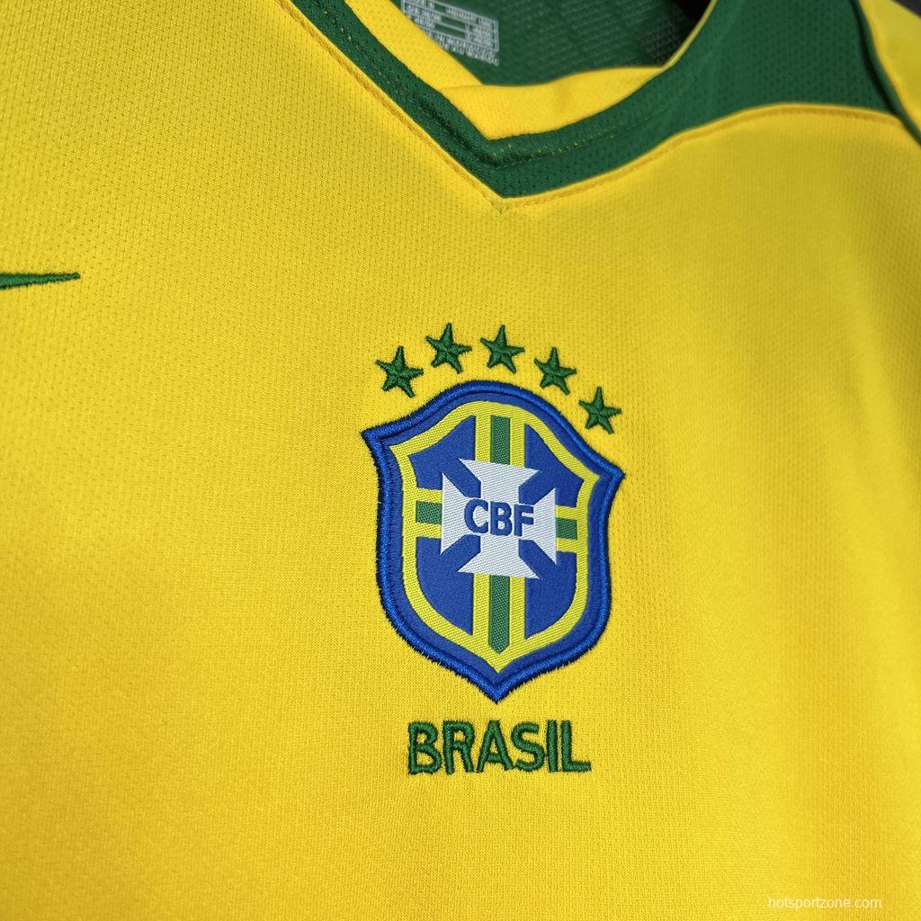 Retro 2004 Brazil Home Jersey