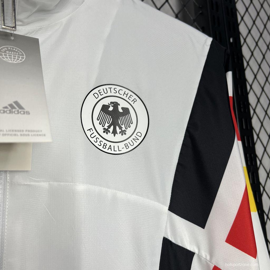 2024 Germany Euro White Windbreaker