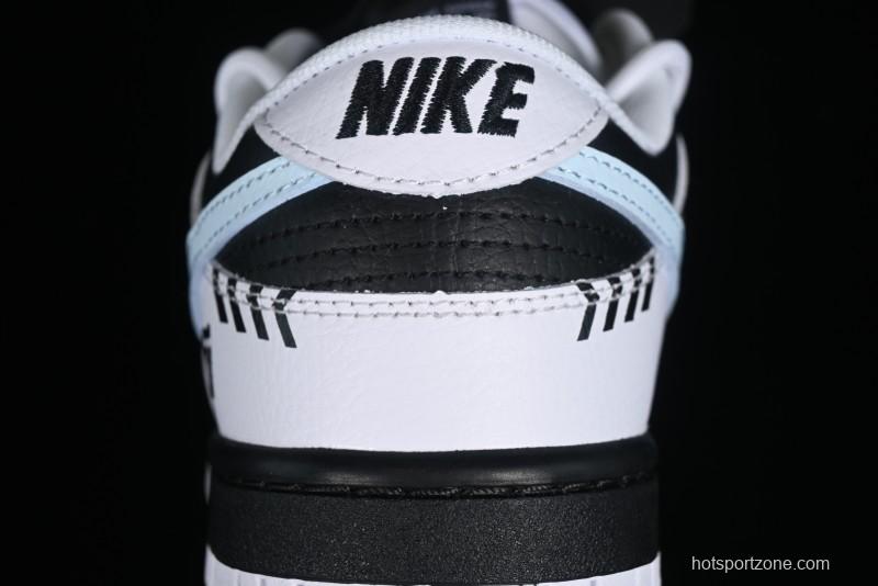 Nike Dunk Low Reverse Panda Graffiti Color SB Lace-Up Low-Top Casual Skate Shoes - FD9064-011