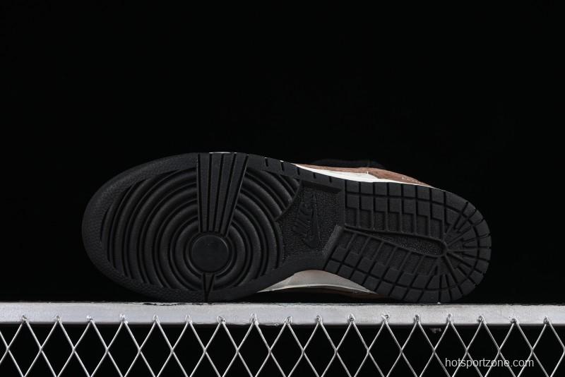 Nike SB Dunk Low LV Collaboration - Black Brown Fade Anniversary Custom Low-Top Casual Sneakers - SJ2068-233