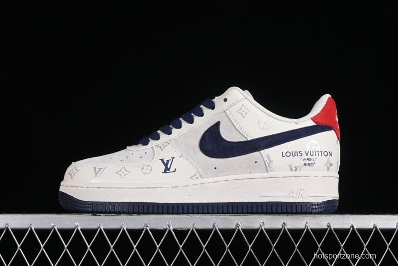 Nike Air Force 1 '07 Low LV Collaboration - Off White Navy Blue Casual Shoes CV1724-111