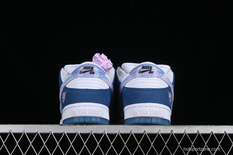 Nike Born x Raised x Nike SB Dunk Low Premium Skate Shoes with Special Foam Swoosh and Snowflake Perforations - FN7819-400