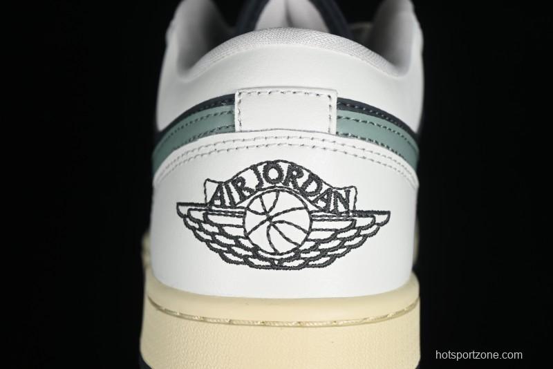 Nike Air Jordan 1 Low AJ1 Black Green Casual Sneakers - DC0774-001