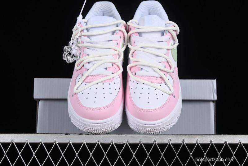Nike Air Force 1 '07 Low Casual Sneakers with Dreamy Butterfly & Pastel Macaron Colorway - VV1998-013