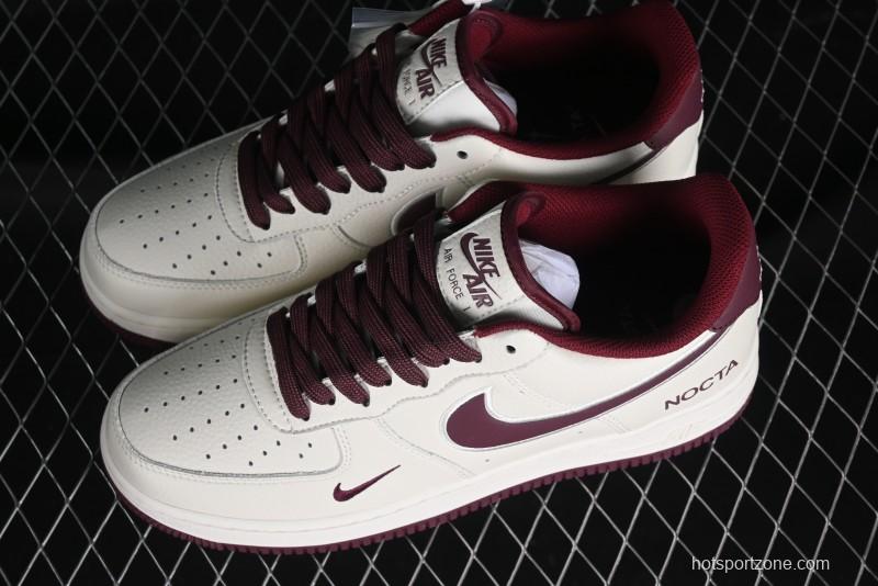 Nike Nocta x Nike Air Force 1 '07 Low Casual Sneakers with 3M Reflective Details and Full-Length Air Cushion - NO0224-022