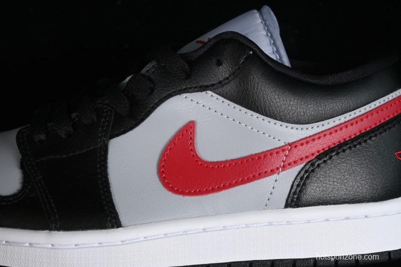 Nike Air Jordan 1 Low AJ1 Black Grey Red Hook Low-Top Culture Basketball Shoes - DC0774-062