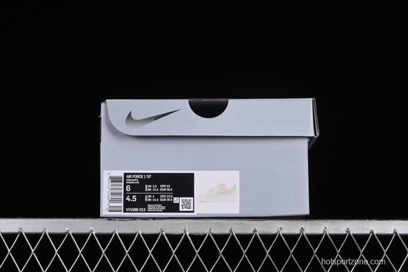 Nike Air Force 1 '07 Low Casual Sneakers with Dreamy Butterfly & Pastel Macaron Colorway - VV1998-013
