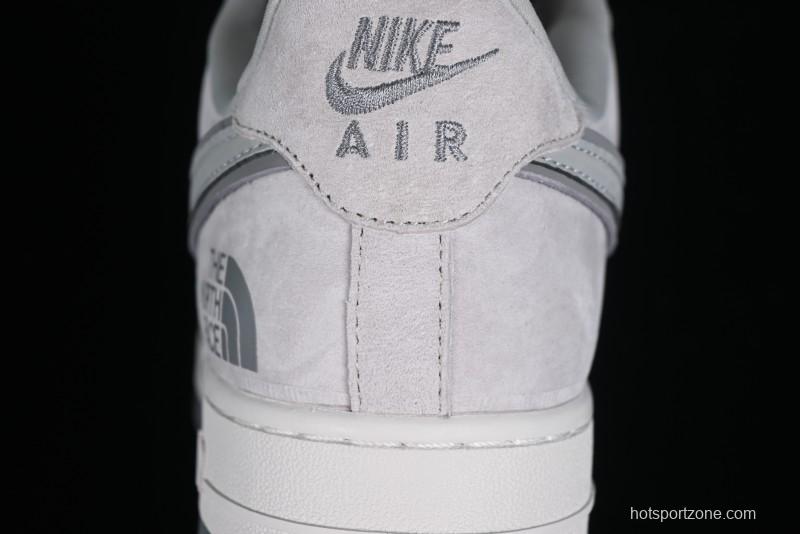 Nike Air Force 1 '07 Low The North Face CDG Collaboration - Light Grey Pigskin Low-Top Casual Sneakers - HD1968-016