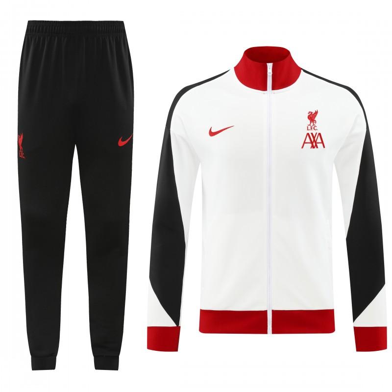 24/25 Liverpool White Full Zipper Jacket +Long Pants