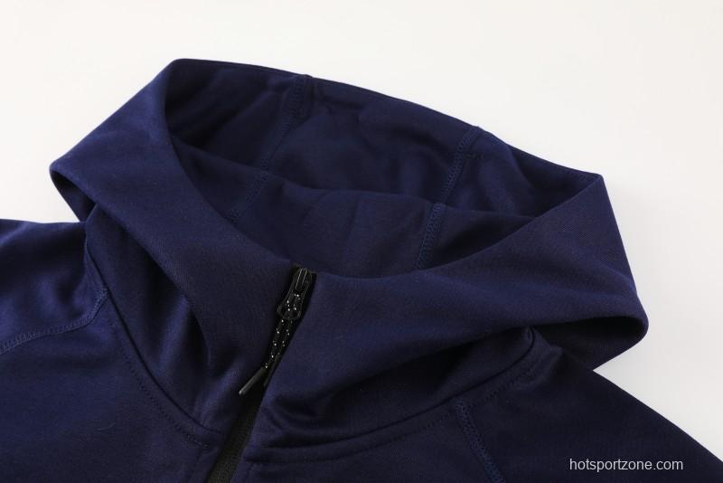 24/25 Nike Navy Hoodie Full Zipper Jacket +Long Pants