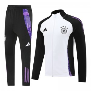 2024 Germany White/Black Full Zipper Jacket +Long Pants