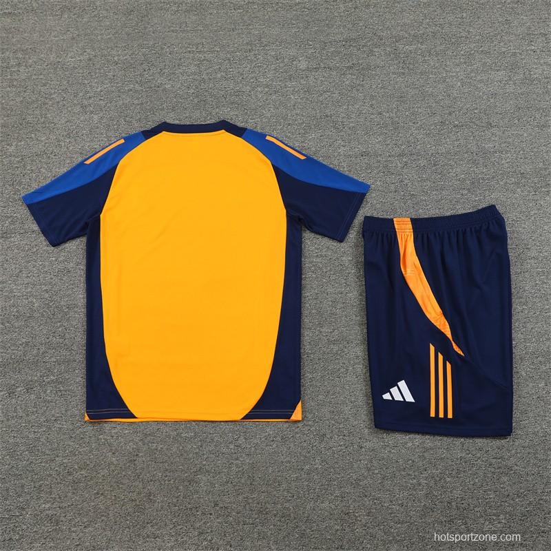 24/25 Juventus Orange/Navy Short Sleeve Jersey+Shorts