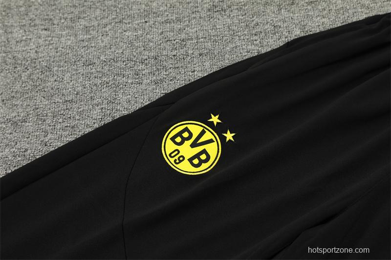 24/25 Borussia Dortmund Yellow Half Zipper Jacket+Long Pants