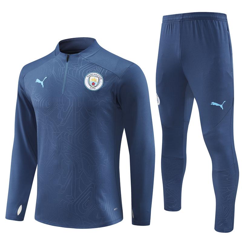 24/25 Manchester City Navy Half Zipper Jacket+Long Pants