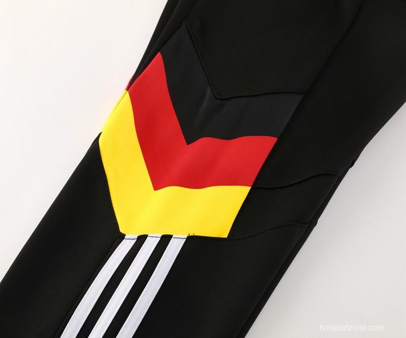 2024 Germany Black Full Zipper Jacket +Long Pants