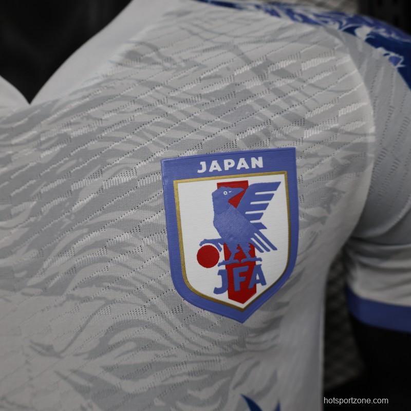 Player Version 2024 Japan White With Blue Dragon Jersey