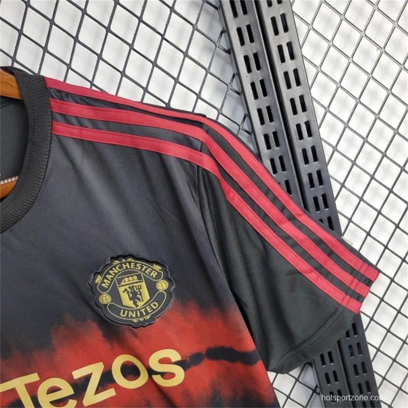 25/26 Manchester United New Year Training Black/Red Jersey