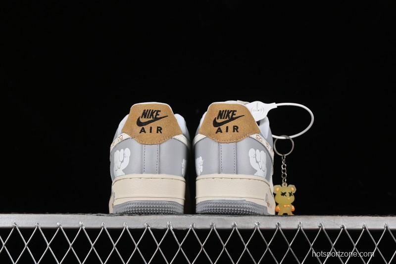 Nike Air Force 1 '07 Low x Kaws Casual Sneakers with Full-Length Air Cushion - CW2288-207
