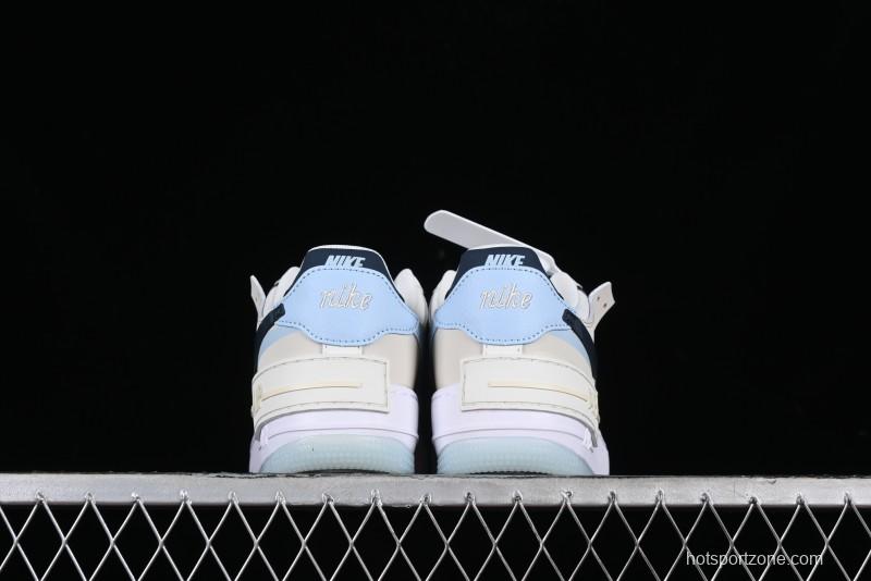 Nike Air Force 1 Shadow Lightweight Elevated Low-Top Versatile Sneakers - DZ1847-107