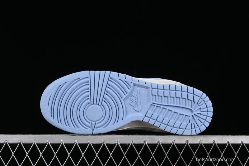 Nike SB Dunk Low Supreme Collaboration - Sky Blue Canvas Anniversary Custom Low-Top Casual Skate Shoes - BB6698-513