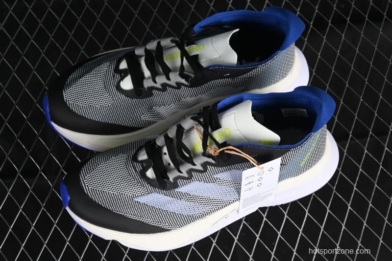 Adidas Adizero Boston 12 M Running Shoes Lightweight Breathable Low-Top with ENERGYROD Carbon Plate - IE8494