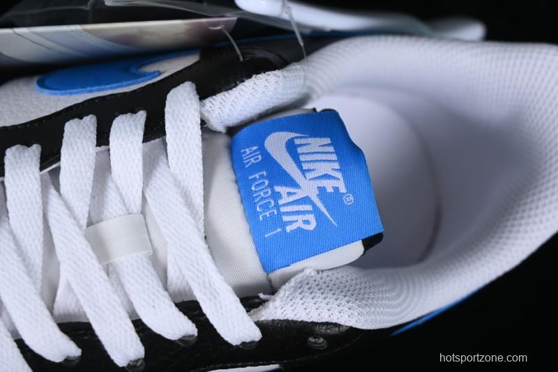 Nike Air Force 1 '07 Low White Black Blue Color Block Casual Sneakers - FN8008-001