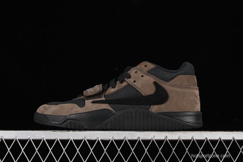 Nike Travis Scott x Jordan Cut The Check AJ1 Basketball Shoes with Velcro Design - FZ8117-204