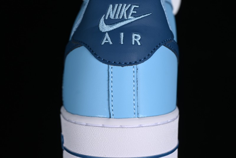 Nike Air Force 1 '07 Low White Blue Color Blocking Casual Sneakers - HF4837-407