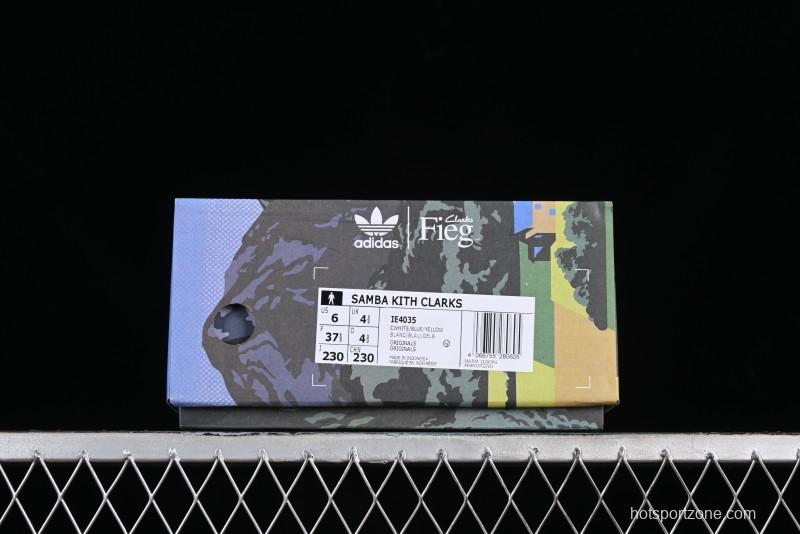 Kith x Clarks x Adidas Originals 8th Street Samba IE4035 Street Series Samba Low-Top Retro Casual Sneakers - IE4035