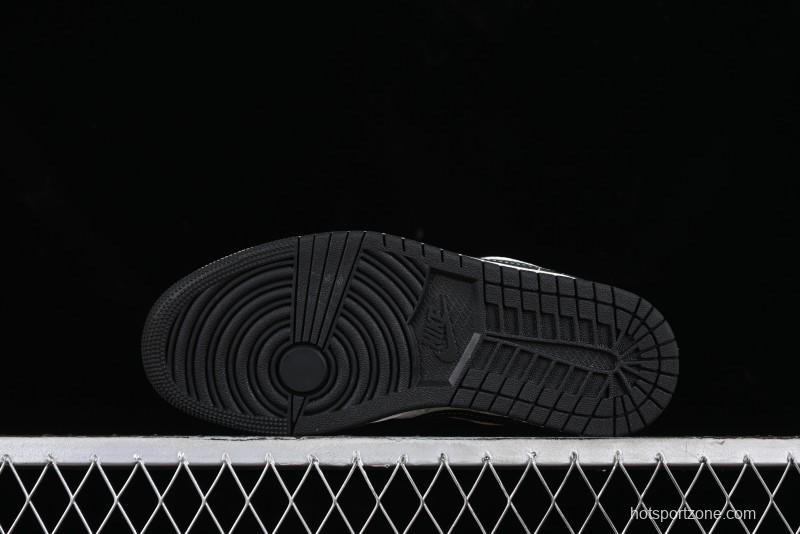 Nike Air Jordan 1 Low LV Collaboration - Black Warrior Custom High-End Basketball Shoes - SJ9950-007