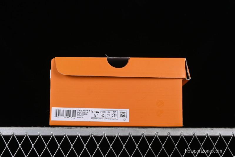 Nike Travis Scott x Fragment Design x Jordan Air Jordan 1 Low OG SP AJ1 LV Peacock Blue Low-top Casual Sneakers - LJ5188-003