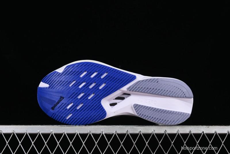 Adidas Adizero Boston 12 M Running Shoes Lightweight Breathable Low-Top with ENERGYROD Carbon Plate - IE8494