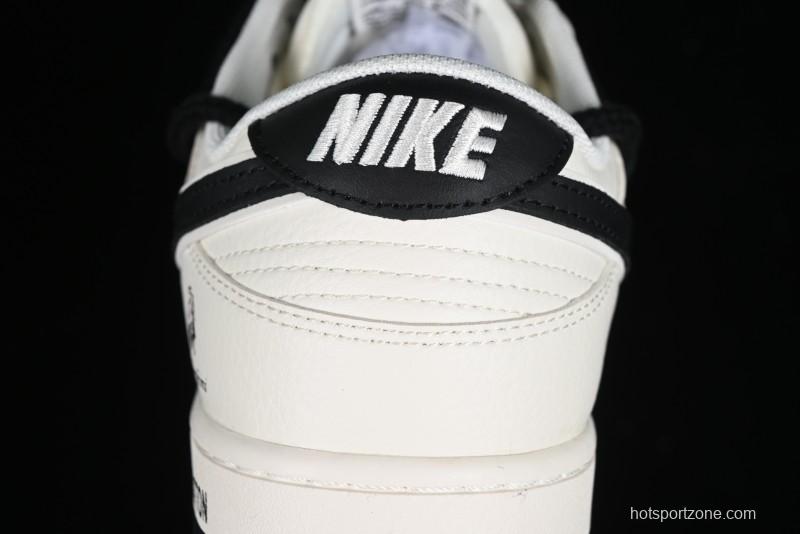 Nike SB Dunk Low LV Collaboration - Lamborghini Strap White Black Hook Anniversary High-End Custom Low-Top Casual Sneakers - SJ2068-261