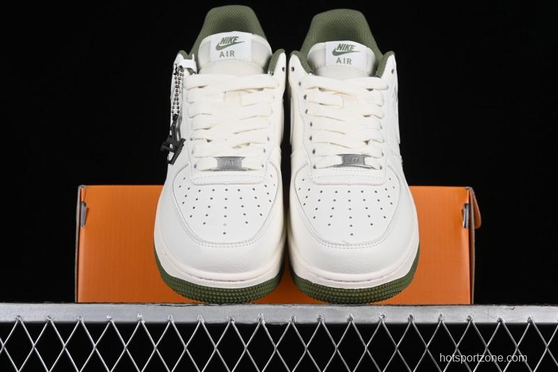 Nike Air Force 1 '07 Low LV Collaboration - Beige Green Double Swoosh Casual Sneakers - XZ6188-003
