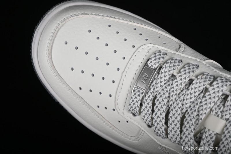 Nike Air Force 1 '07 Low LV Collaboration - Beige Grey Double Swoosh Low-Top Casual Sneakers - XZ6188-006