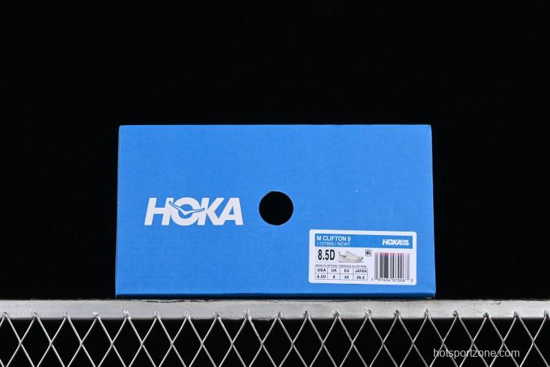 HOKA ONE ONE CLIFTON 9 Running Shoes with Lightweight Knit Mesh and Enhanced Cushioning - 1127895 NCWT