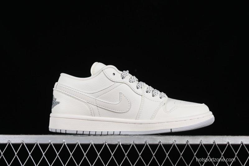 Nike Air Jordan 1 Low BAPE Collaboration - White Grey Basketball Shoes - WG8850-003