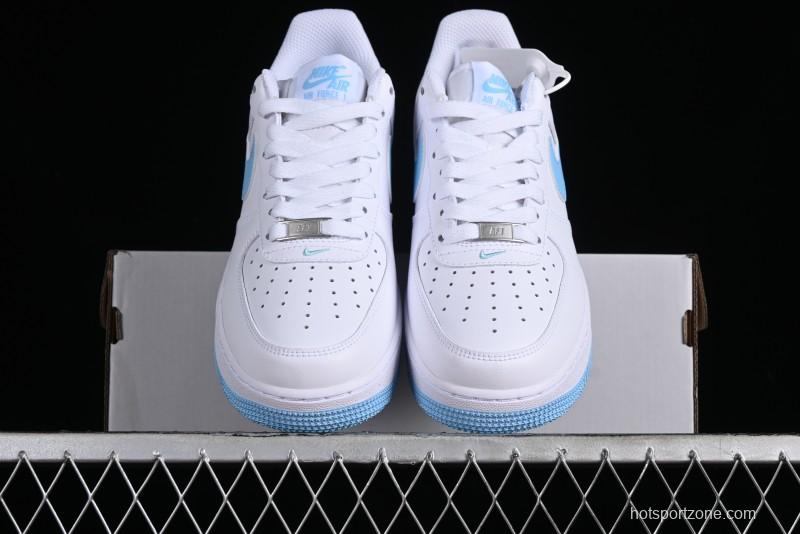 Nike Air Force 1 '07 Low White Blue Casual Sneakers - FQ4296-100