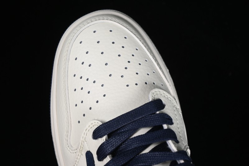 Nike Travis Scott x Fragment Design x Air Jordan 1 Low OG SP AJ1 LV Collaboration Light Blue Violent Bear Low-top Casual Sneakers - SJ2068-100